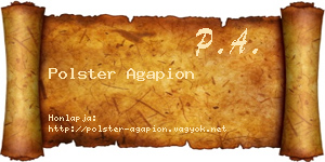 Polster Agapion névjegykártya